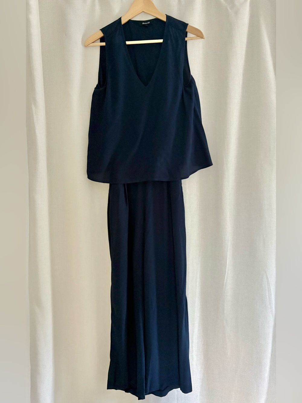 Sleeveless V-Neck Maxi Dress in Navy